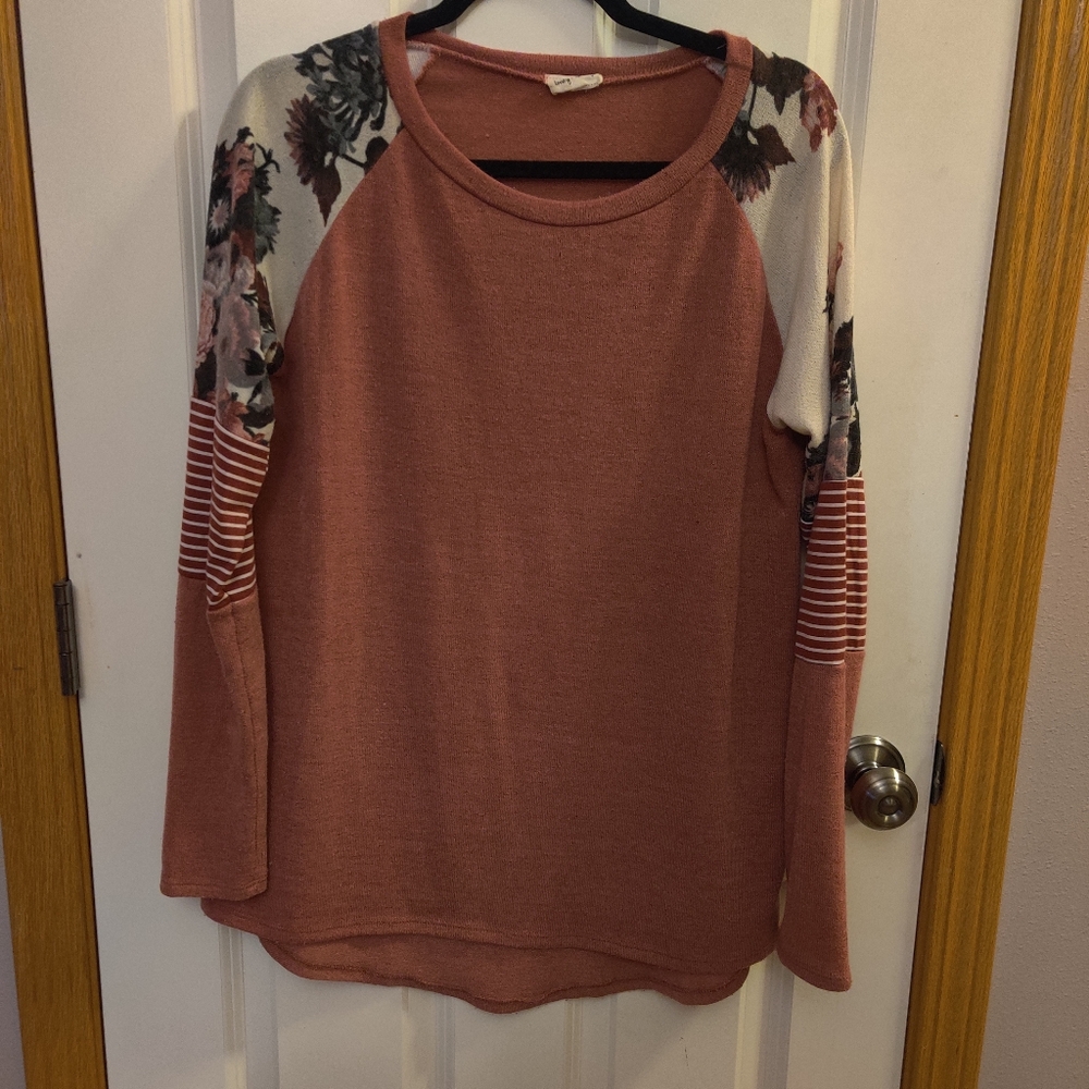 Floral Sleeve Women's Top